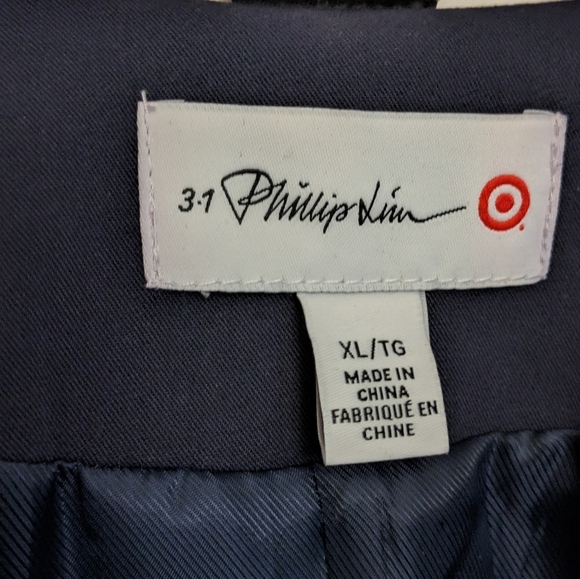 🆕 3.1 Philip Lim for Target Tuxedo Blazer Blue Black XL Women's - Picture 3 of 16